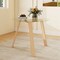 Costway 36" Round Glass Dining Table for 4 with Tempered Glass Tabletop Rubber Wood Frame Natural/Black